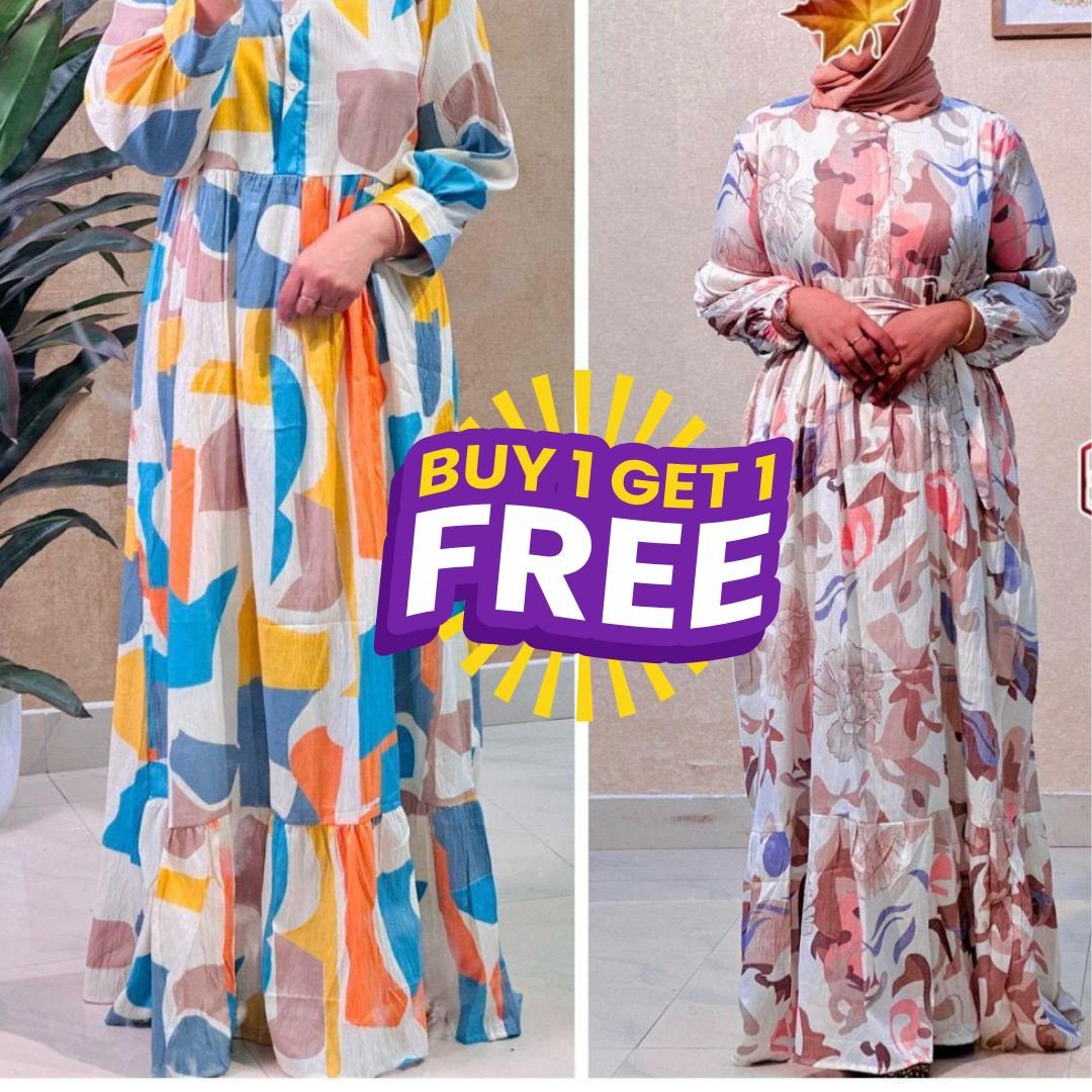 Combo Offer Printed Gown